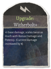 Ability upgrade to Witherbolt.