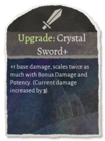 Ability upgrade to Crystal Sword.
