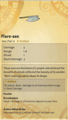 Flare-axe - Wildermyth Wiki