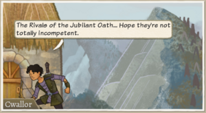 "The Rivals of the Jubilant Oath...Hope they're not totally incompetent."